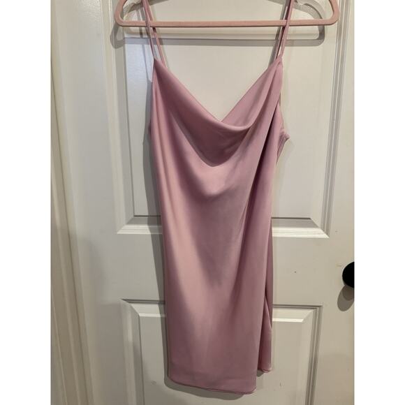 Urban Outfitters UO Mallory PINK Cowl Neck Slip Dress Adjustable Straps Size M - Picture 1 of 9